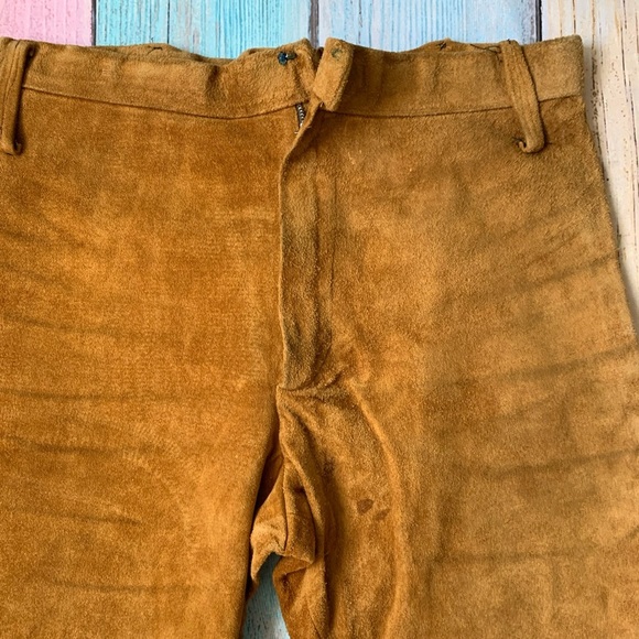 Awesome vintage suede leather flare pants - Picture 7 of 12